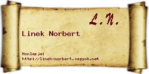 Linek Norbert névjegykártya